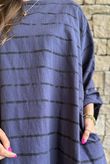 Porto Button Back Breton Tunic French Navy 